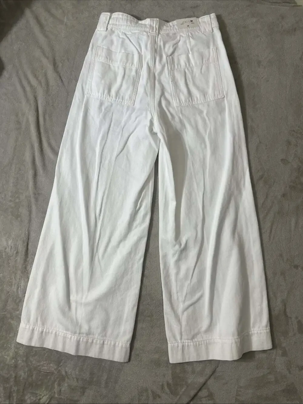 Joe’s Jeans Women’s White High Rise Wide Leg Drawstring Pants Size 26